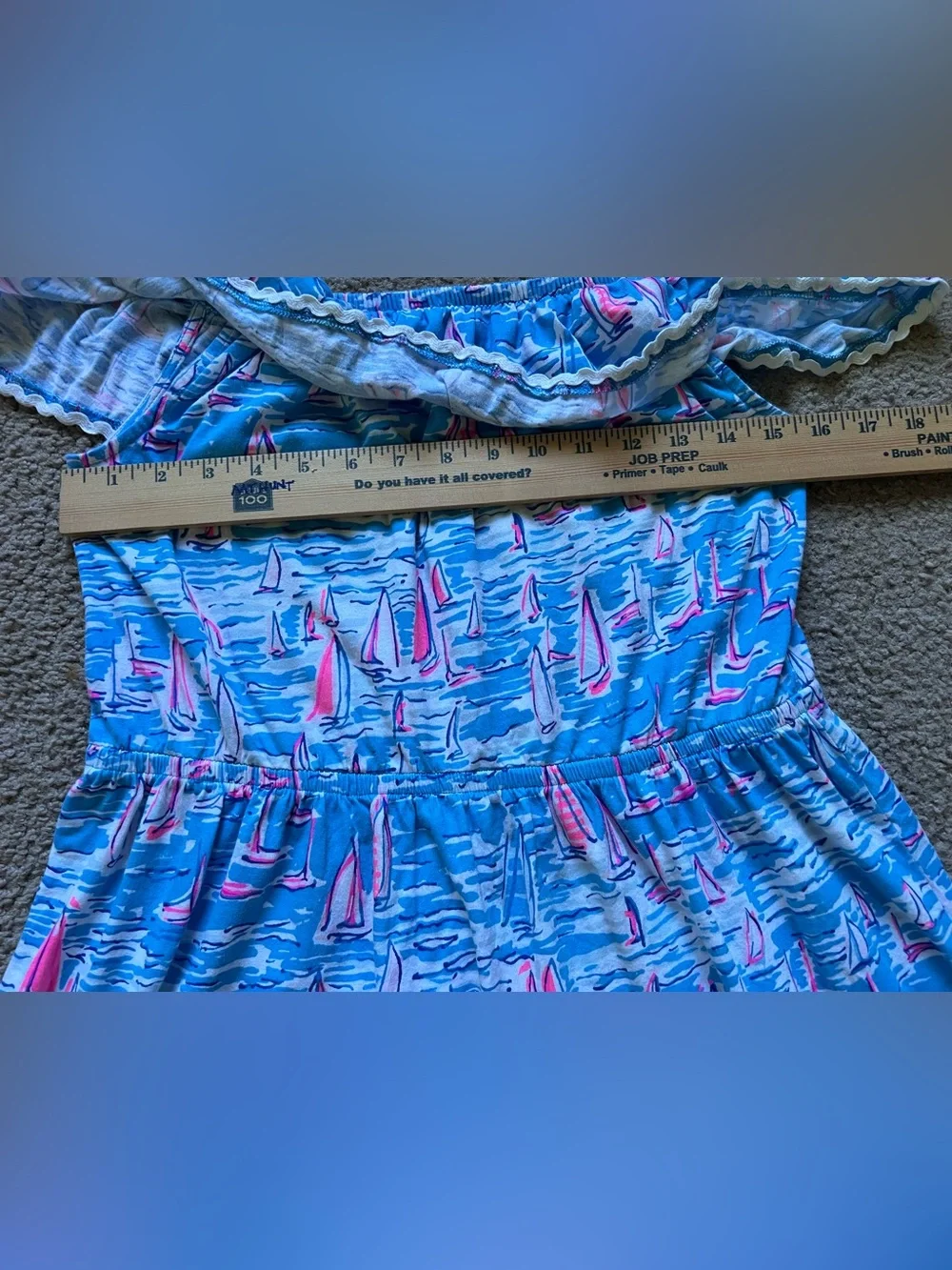 Lilly Pulitzer Girls Amaris Dress in Zanzibar Blue Boatylicious size 16